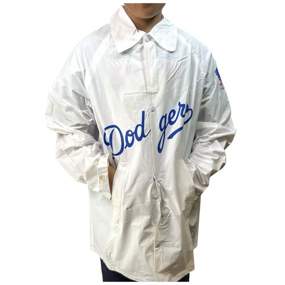 VINTAGE Los Angeles LA Dodgers Vinyl Jacket 1983 Youth Size M 25th Anniversary - Picture 2 of 14